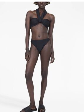 Anine Bing Black Textured Reeve Bikini Top and Rita bottom